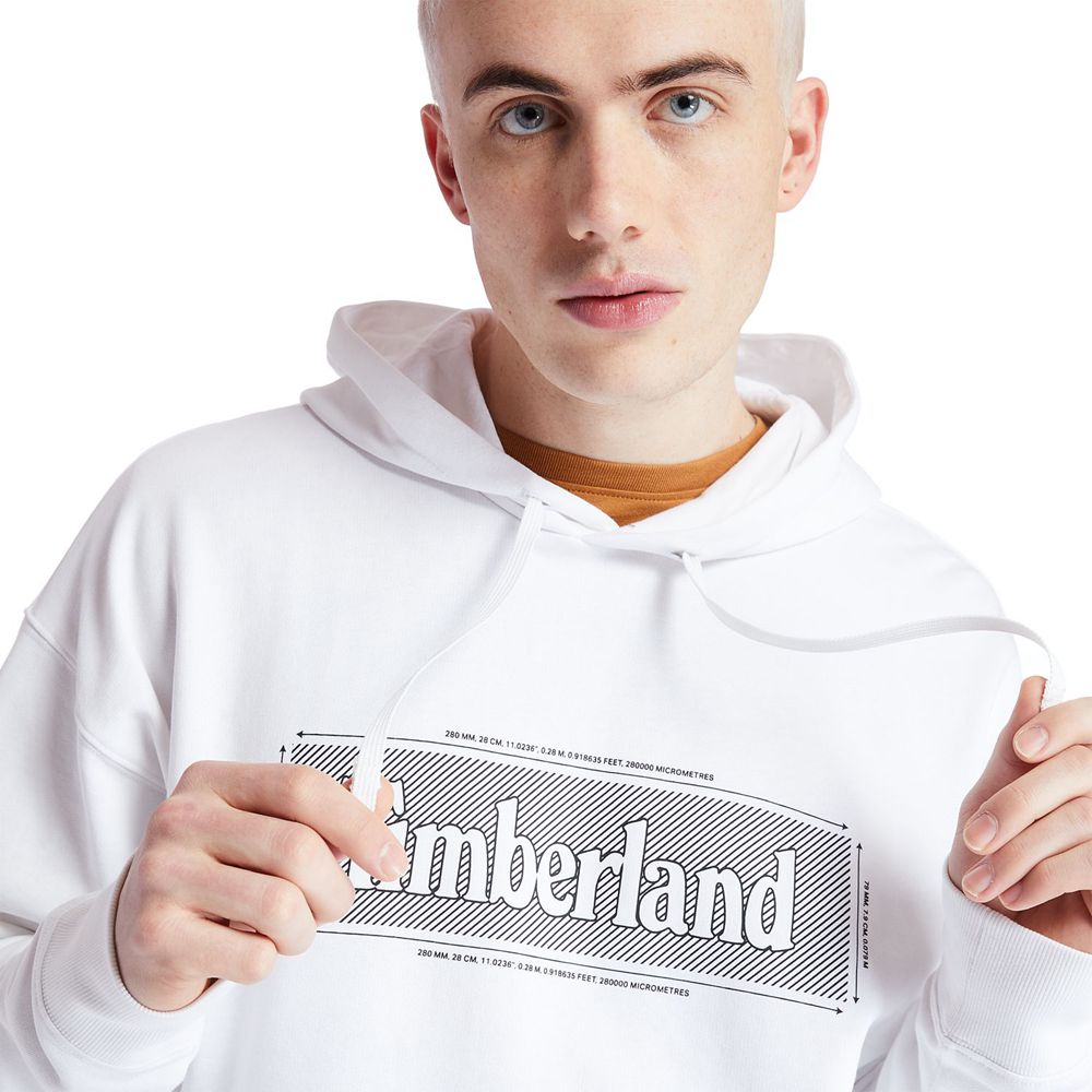Sudadera Timberland Hombre Logo Hoodie Blancas - Chile WRS-215397
